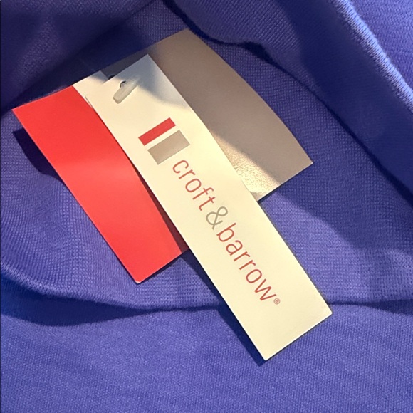 Croft & Barrow Women's Blue Iris Turtleneck Sweater - Picture 5 of 6